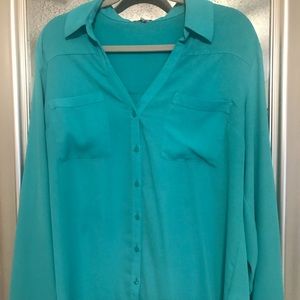 Blue long sleeve top